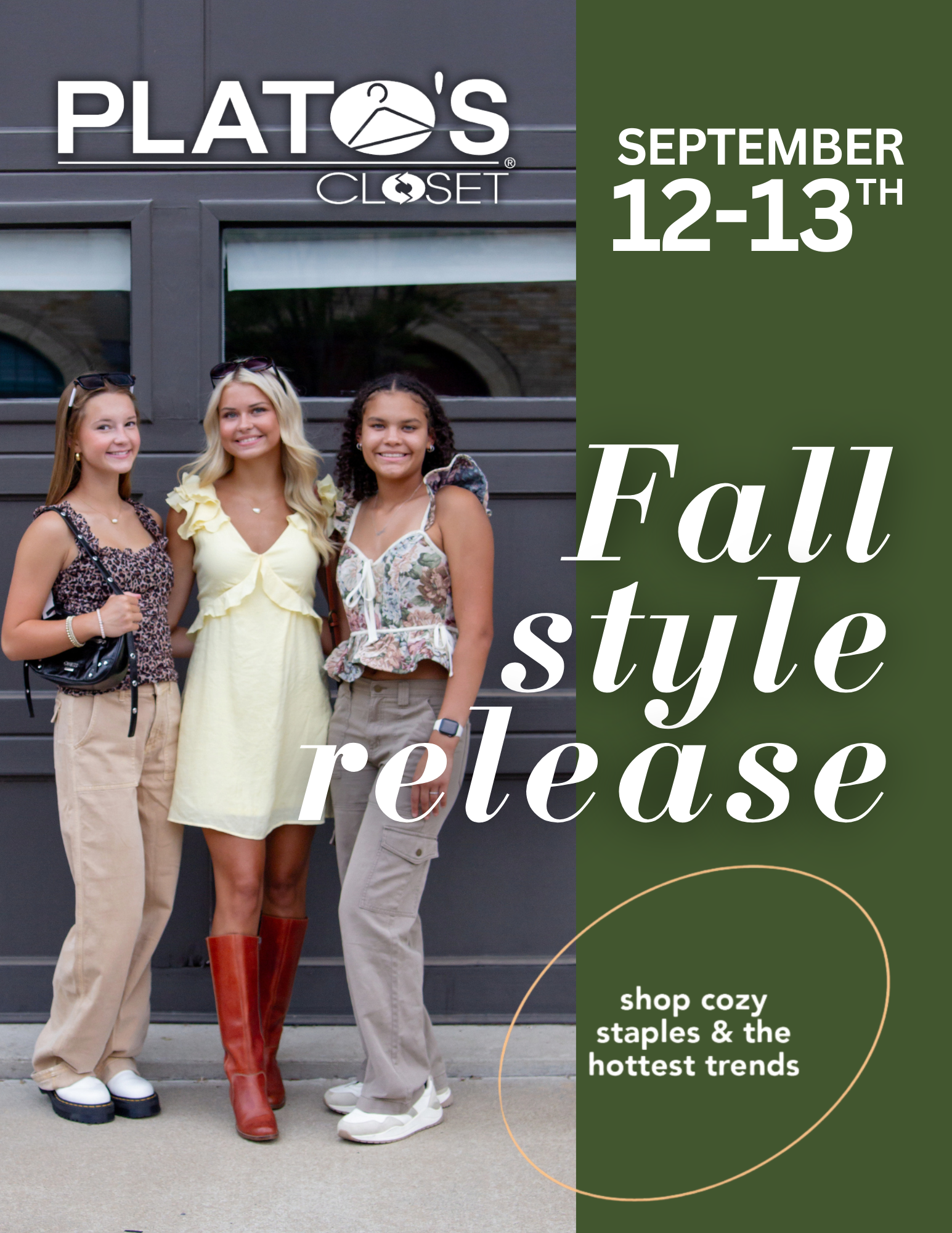 Join us September 12–13 for our Fall Style Release, featuring 100’s of never-seen-before sweaters and boots. Stock up on all your fall favorites for way less than mall prices. New styles, fresh finds, and everything you need to build your perfect fall wardrobe. Don’t miss it!